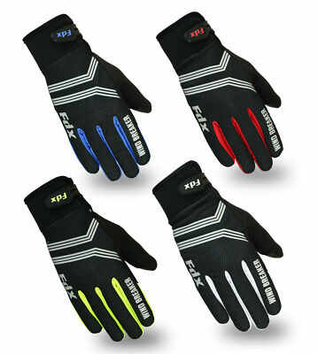 FDX Cycling Gloves Windproof Gel Padded Touchscreen Compatible Ful ...