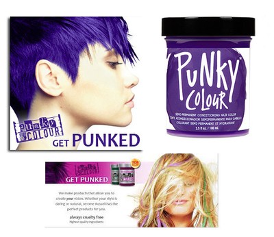 Jerome Russell Punky Colour Semi Permanent Hair Color 3.5oz #1418 PLUM