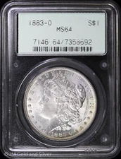 1883-O Morgan Silver Dollar PCGS MS 64 | OGH Gen 2.1A Gasket Uncirculated UNC BU