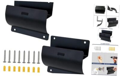 Ladder Hooks for Garage Storage, Heavy Duty Ladder Bracket Wheelbarrow Hanger, 