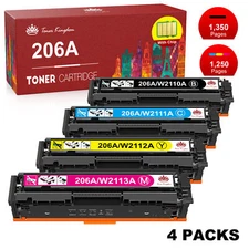 With Chip 206A Toner For HP Color LaserJet Pro MFP M283fdw M283Cdw M282 M255dw