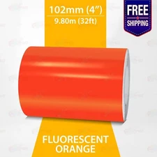 FLUORESCENT ORANGE 4" PIN STRIPE Car Model Motorcycle TAPE Vinyl Sticker 102mm