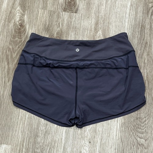Lululemon Women’s Size 8 Mid-Rise Blue 4" Inseam Speed Up Activewear Shorts - Picture 3 of 4