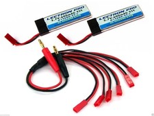 CS COMBO JST-6 - Parallel Charging Adapter : 6 Lipos w/ 3.7 volt 600mAh 35C LiPo