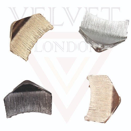 4x Lining Hair Claw Metal Pyramid Shape Hair Clips Jaw Clamp Strong