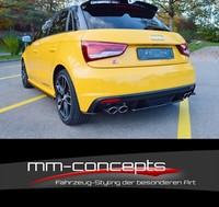 Cup Diffusor Seiten AnsäTze Schwarz FüR Audi S1 A1 S-Line 8X Heckansatz Flaps