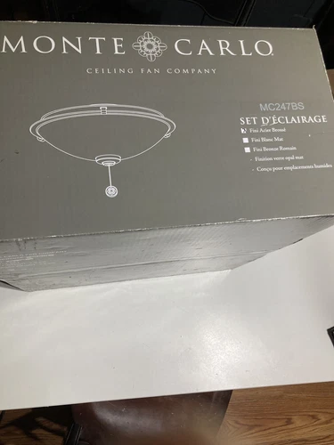 Monte Carlo Fan Company 3 Light LED Light Kit/Bowl Cap, Brushed Steel - MC247BS - Picture 3 of 4