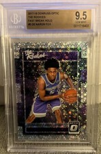 DE'AARON FOX 2017-18 OPTIC BASKETBALL THE ROOKIES FAST BREAK HOLO RC BGS 9.5