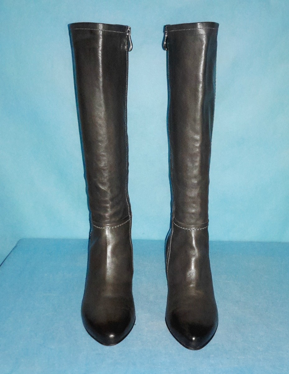 Bottes Cavalières En Daim Marron Clair Alberto Fermani - Taille 39 - Occasion Très Bon État