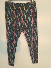 Lularoe Soft Cactus Print Leggings Sz L, 29 1/2" Inseam