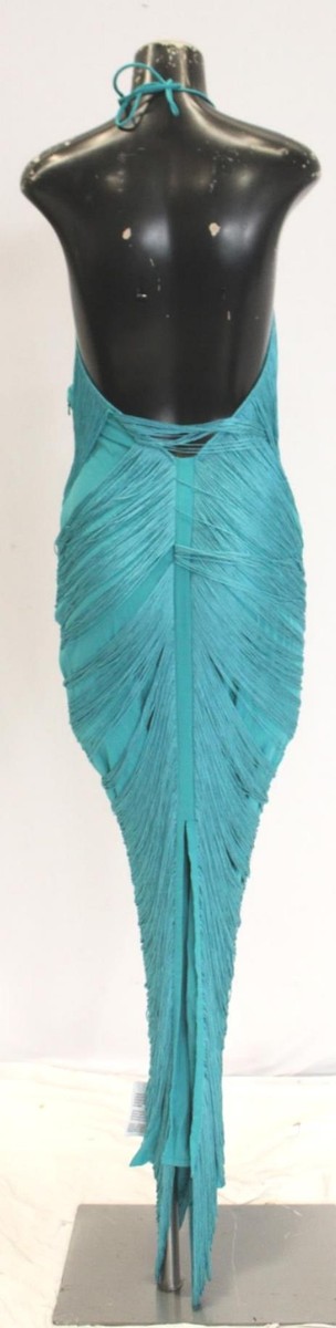 fringe drape halter maxi dress Women's Selina Halter Fringe Maxi Dress XS/S/M/L/Customize Champagne MEAN BLVD Champagne / M