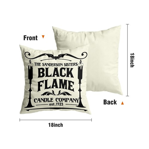 Halloween Decorations Pillow Covers 18x18 Set of 4 Halloween Decor Indoor Out... - Picture 2 of 6