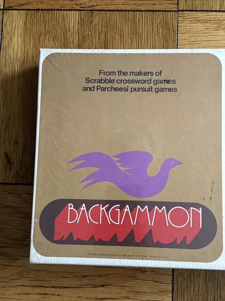 Vintage 1975 Backgammon Board Game Classic Strategy By S And R Games Sealed - Image 2 of 4