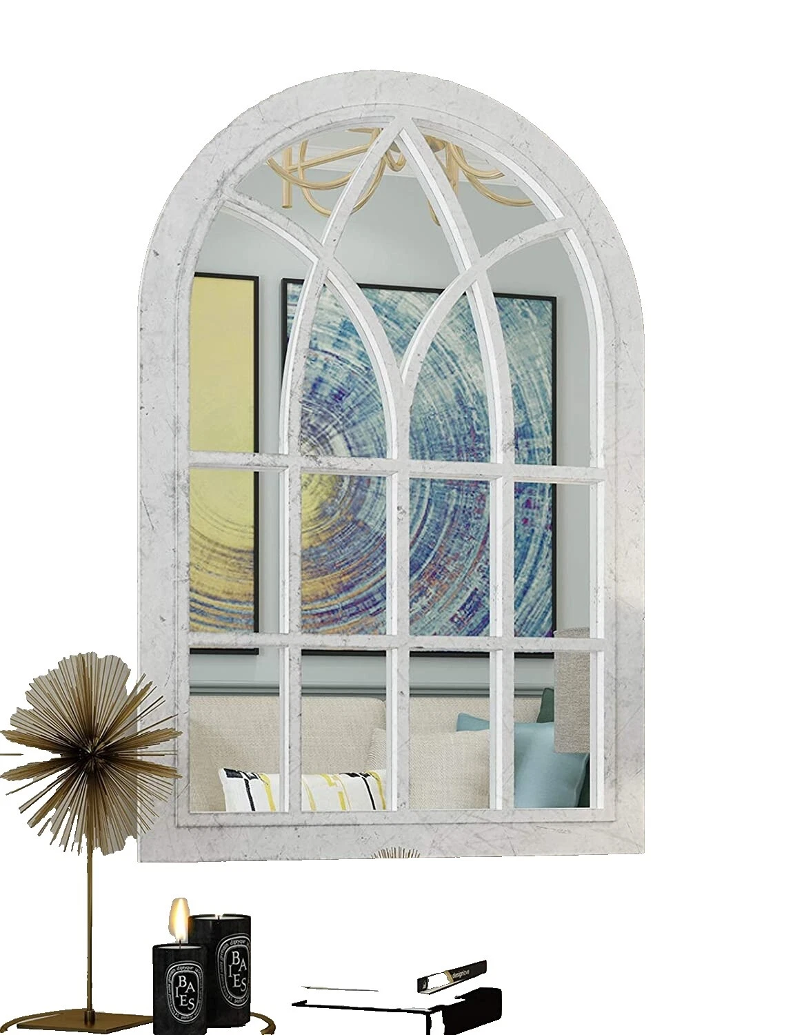 Plástico espejos para decoración del hogar Rústico/primitivo