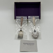 Reed Barton Silver Plate Master Baby Spoon Fork Set - NIP