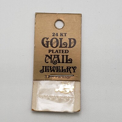 Winning Nails Nail Jewelry 24KT Gold Plated Cat 3 Cats per Package 24 Karats GP