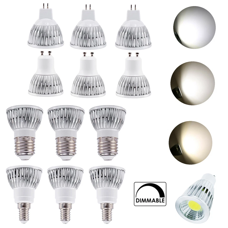 DC24V LED COB Spotlight Spot Glühbirnen Kalt Warm Neutral Weiß E27 Gu10 Mr16 E14 - Bild 1 von 4