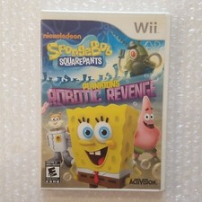 SpongeBob SquarePants Plankton's Robotic Revenge Nintendo Wii G+ Disc Game Kids