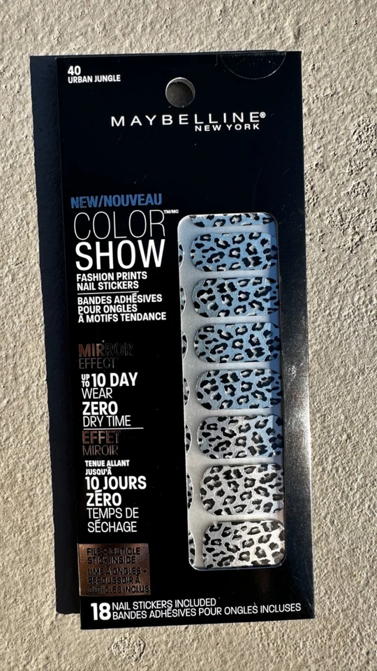 COMPRA 2 OBTÉN 1 GRATIS (agrega los 3) Maybelline Color Show Moda Impresiones Pegatinas para Uñas Foto 4 de 4