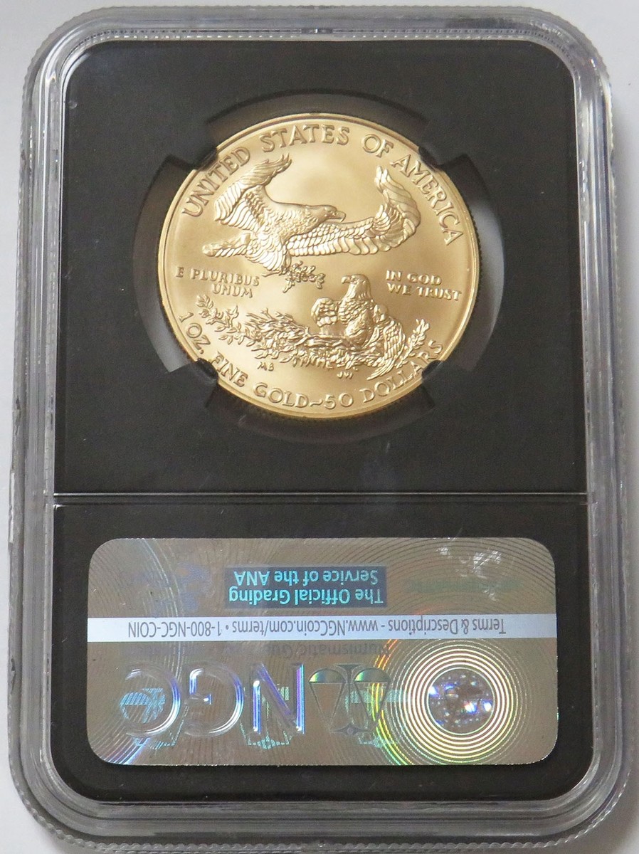 2018 GOLD AMERICAN EAGLE $50 ISKOWITZ SIGNED 1 OZ NGC MINT STATE