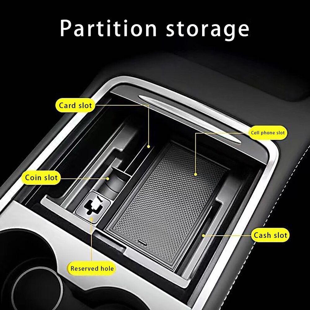 For Tesla Model 3 Y 2021 Center Console Organizer Tray Storage Box Accessories
