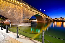 The London Bridge at Night - Lake Havasu City, AZ -  Fine Art Photography Prints