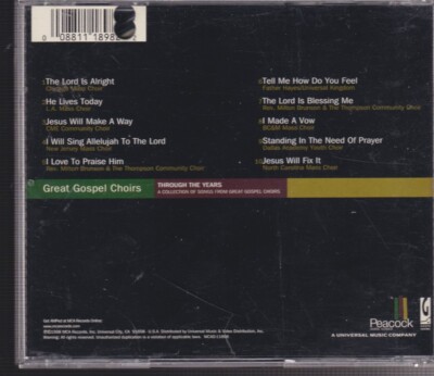 Great Gospel choirs through the years cd | eBay