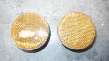 1970 HONDA CB100 CB 100 REFLECTORS WITH RUBBER BASE MOUNT LEFT AND RIGHT