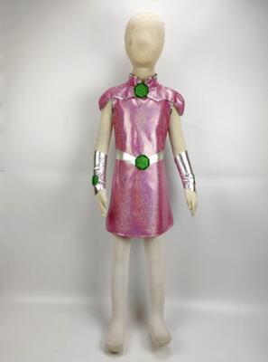light pink bell sleeve mock neck dress Contrast Mock Neck Dress 6