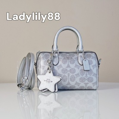 Coach Boxed Mini Rowan Crossbody Bag And Mirror Bag Charm Set