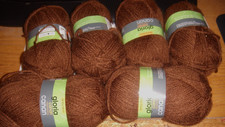 6 SKEINS NEW  GLORIA CANON BROWN 1.8 YARN SKEIN KNITTING ,CROCHET/NEEDLE PT.