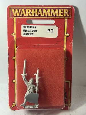 Warhammer Citadel Game Workshop 80K BRETONNIAN MEN AT ARMS CHAMPION Metall