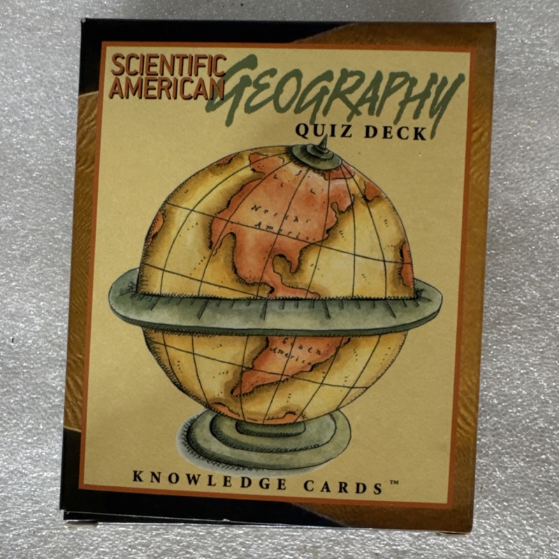 Scientific American Geography Quiz Deck Maps Theme Multicolor Knowledge Cards