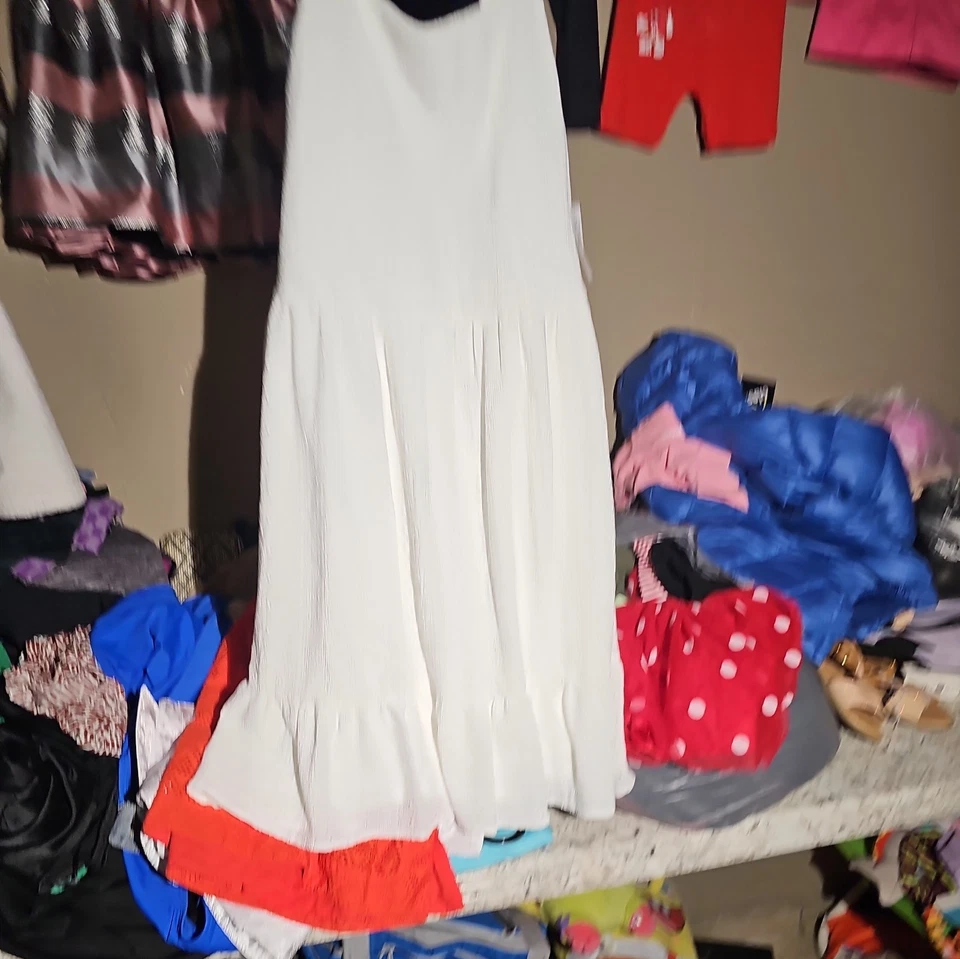 Vestido de verano blanco LUGAR talla 16 Foto 3 de 4