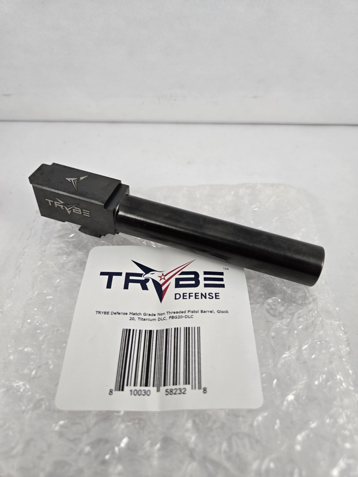New TRYBE Defense Glock 20 G20 10mm Match Grade Pistol Barrel DLC Black Coating