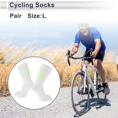 Radfahr Socken schnell trocknend schweißabsorb. Anti-Reibung Weiß Größe L 1 Paar