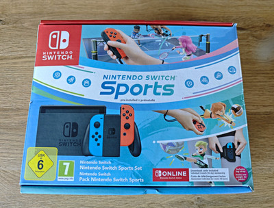 Nintendo Switch Sports Set Konsole 32 GB mit Dock & Joy-Con blau/rot