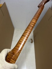 DIY Reverse 22Fret Large head headstock Roasted Flame maple Electric guitar neck