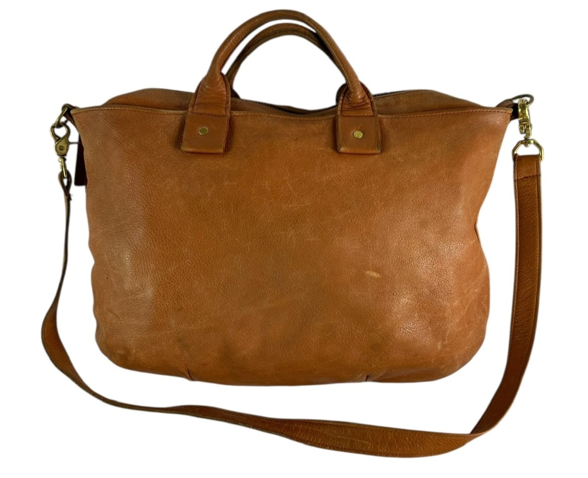 Genuine Vintage CLARE V Tan Pebbled Leather Crossbody Messenger