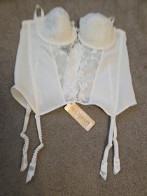 Brand New Lise Charmel Wedding Underwired Corset & Surpenders Ivory Size Uk 36B 