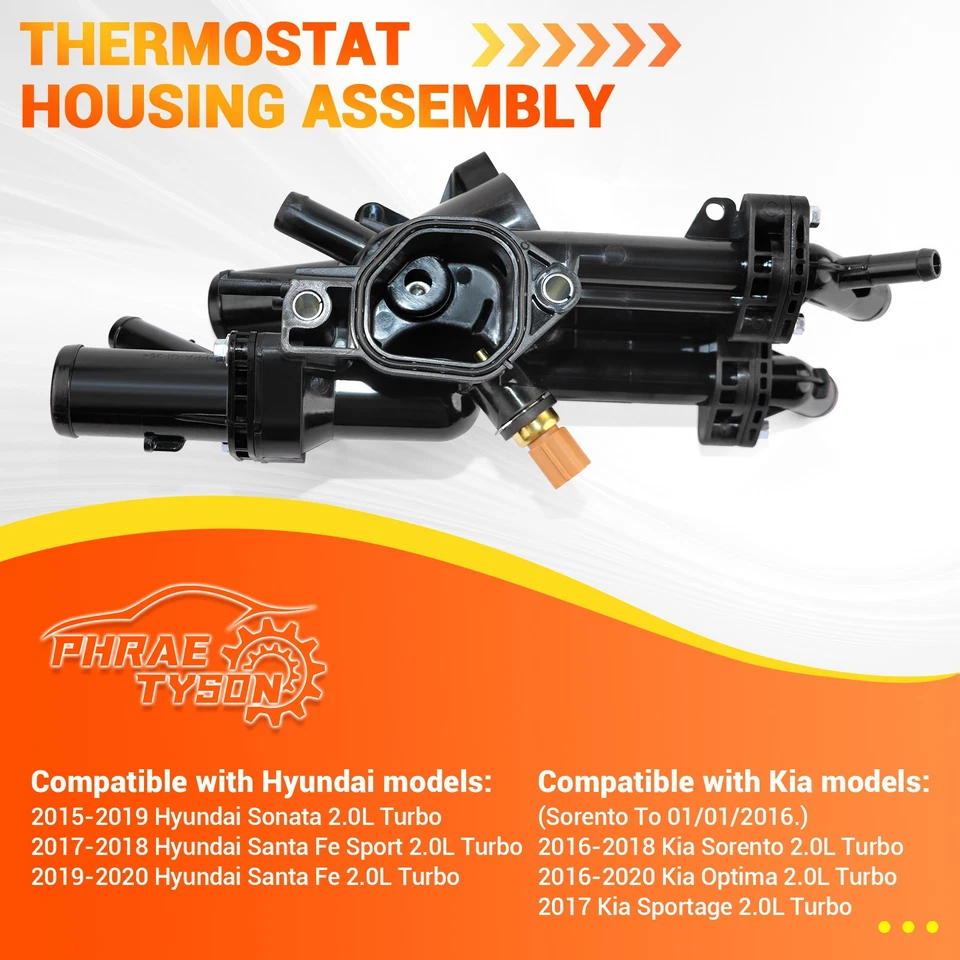 Carcasa termostato para Hyundai Santa Fe Sport 2017-2018 2019-2020 Santa Fe 2,0 L Foto 3 de 4