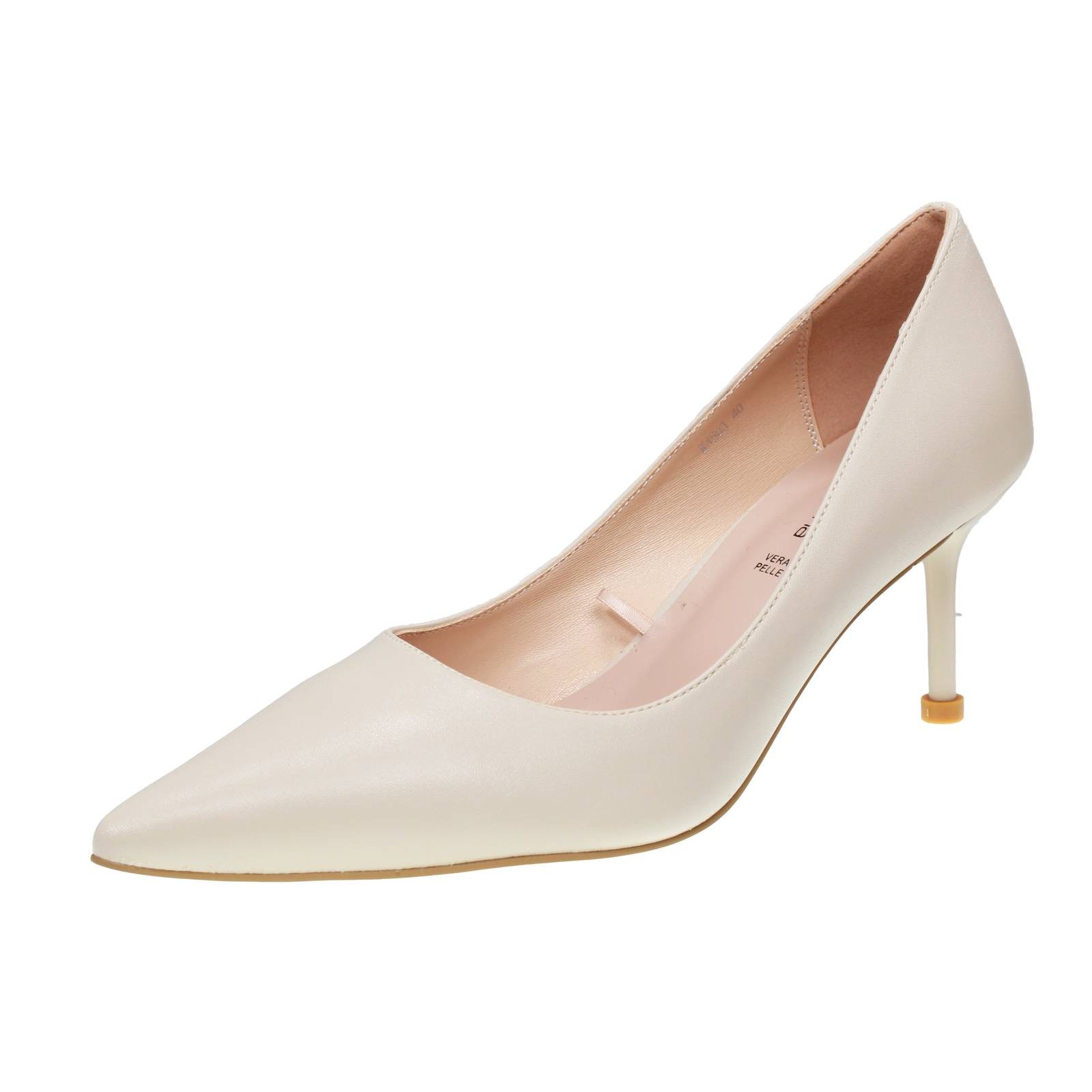 Queen Helena Spitzausschnitt beige - Größe 38 [24,3 cm] Damenschuhe Pumps