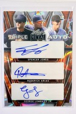 2024 Leaf Metal Triple Auto 1/1 Spencer Jones Roderick Arias George Lombard Jr🔥