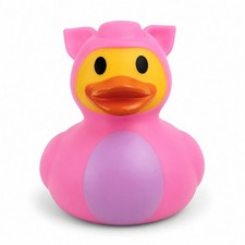 Jumbo Pig Rubber Duckie 6" Floating Bath Toy Farm Animal Duck No Squeaker
