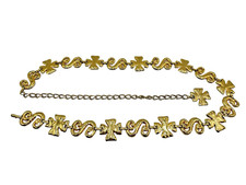 Vintage Escada Gold Tone Chunky Chain Belt Made In Spain