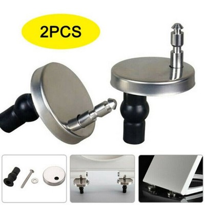 60mm Toilet Seat Hinges Top Close Soft Release Quick Fitting Hinge Pair