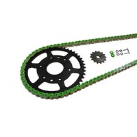 Kettensatz Ek-Chain 525 MVXZ-2 FüR Kawasaki ZX10R Ab Modelljahr 2011- Farbe GrüN