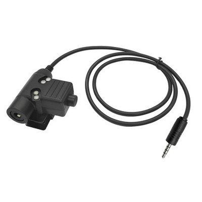 HELETUL 3.5mm Jack U94 Ptt Two Way Radio Push-to-talk Button Adapter Compatib...