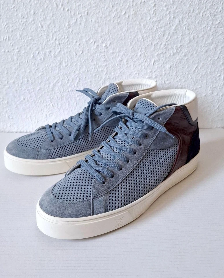 NEUw. Louis Vuitton Player Sneaker Boot Blue Damier Gr. 6,5 / 41 High Top Wildle - Bild 2 von 4