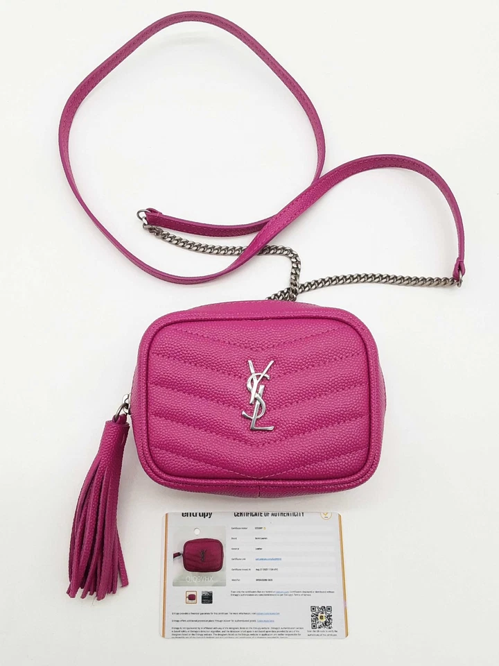 Bolso Bandolera Yves Saint Laurent Ysl Baby Lou Cámara Cuero Rosa Do0925orxde Foto 3 de 4